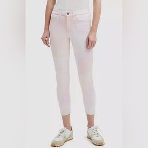 Jen7 by 7 for All Man Kind TieDye High Waist Cropped Skinny Jeans size 12